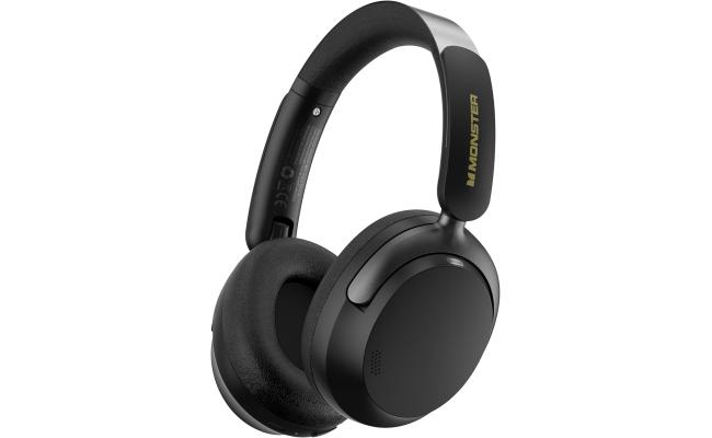 Monster Persona 3rd ANC Active Noise Cancelling Headphones, Over Ear Wireless Headphone Bluetooth with Mic, 70 Hours Playtime Bluetooth Headphones, Foldable Comfort Lightweight Headphone for Travel - Black